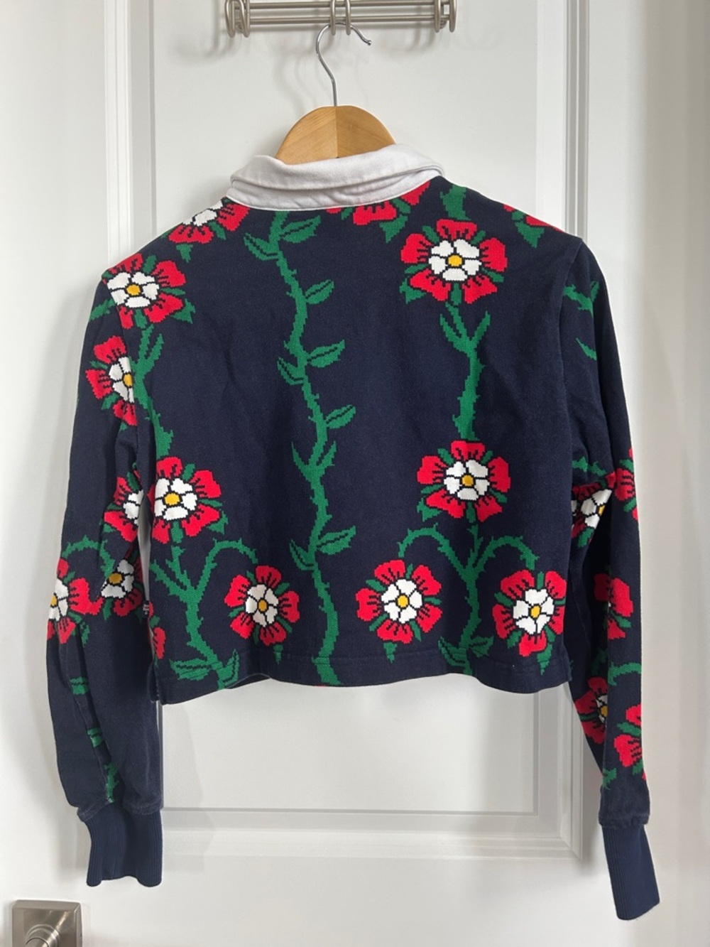 Rowing Blazers for Target Knit Navy Polo with Multicolor Floral - Picture 3 of 4